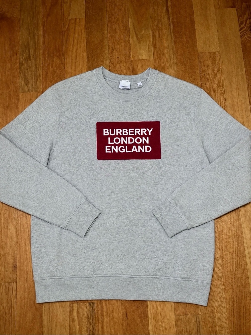 Burberry Silver Red Box Logo Sweatshirt